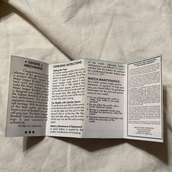 VNT MENS MLB SAN FRANCISCO GIANTS Innovative time BLACK BAND ANALOG WATCH Rare - Picture 5 of 7